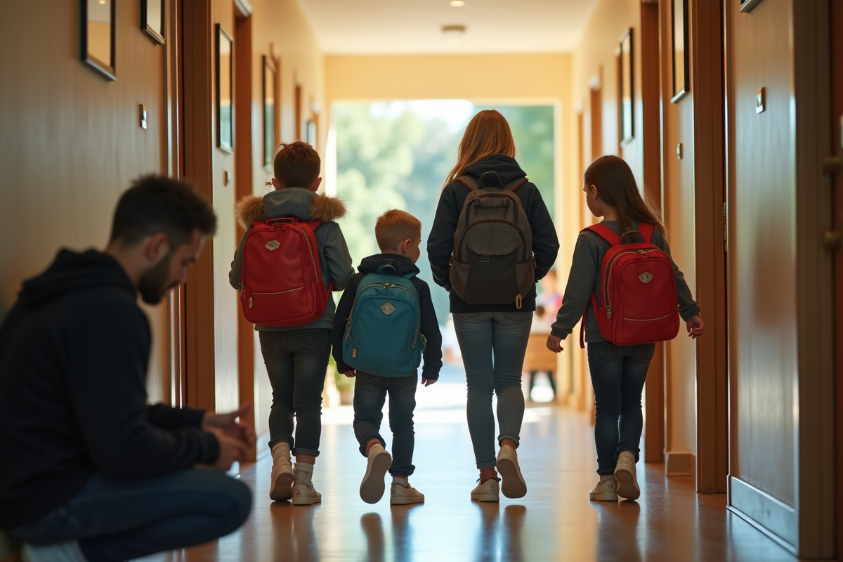 Enfants se préparant pour l
